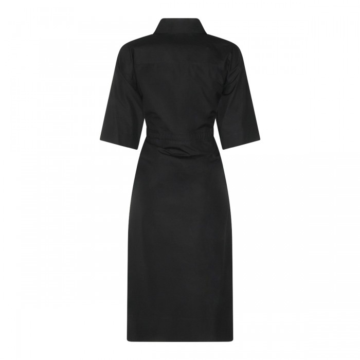 BLUE NAVY COTTON MIDI DRESS 2