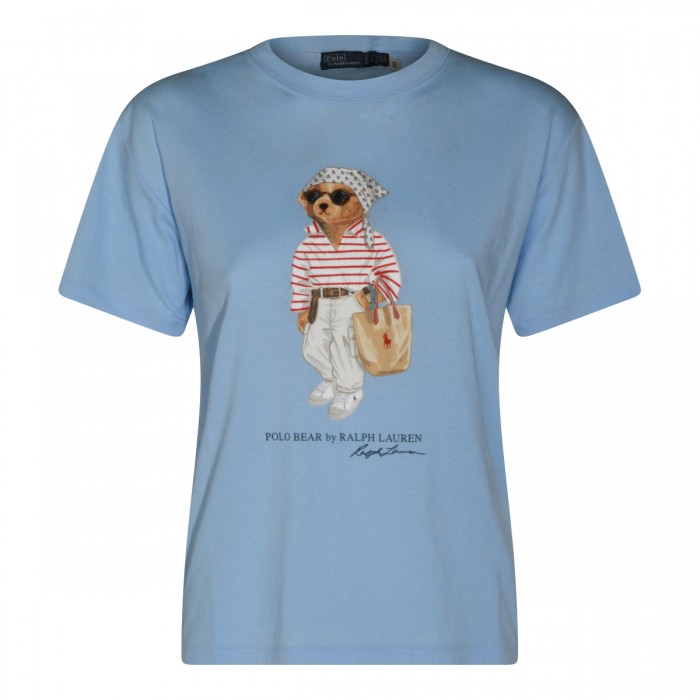 LIGHT BLUE COTTON T-SHIRT