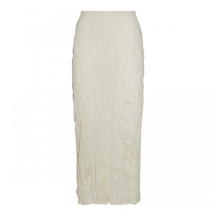 WHITE MIDI SKIRT