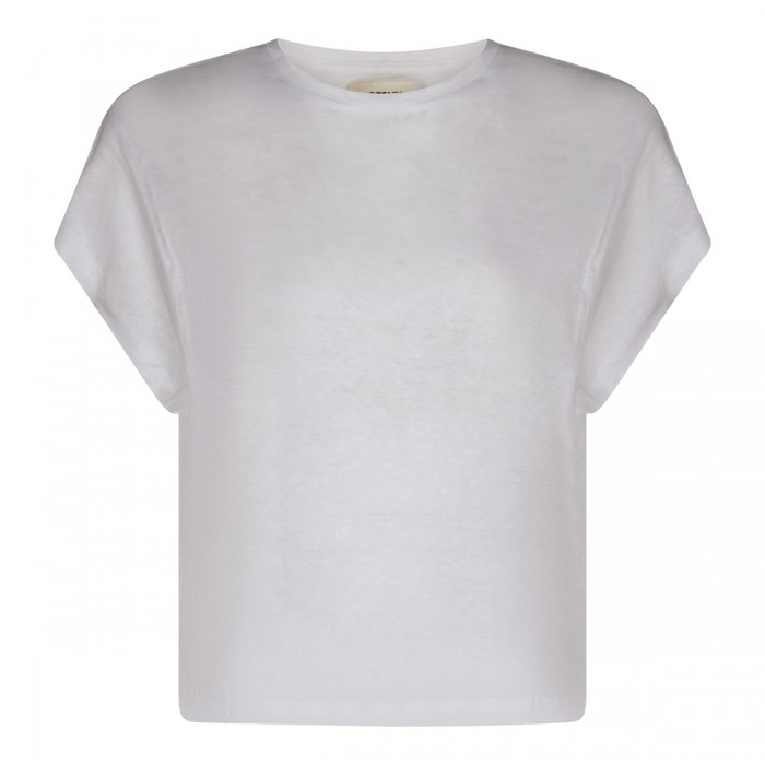 WHITE LINEN T-SHIRT