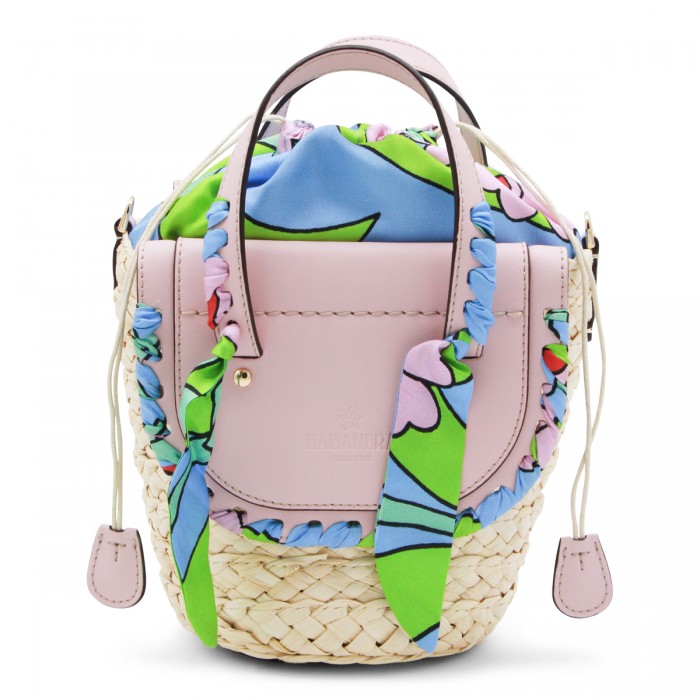 PINK RAFFIA SATCHEL