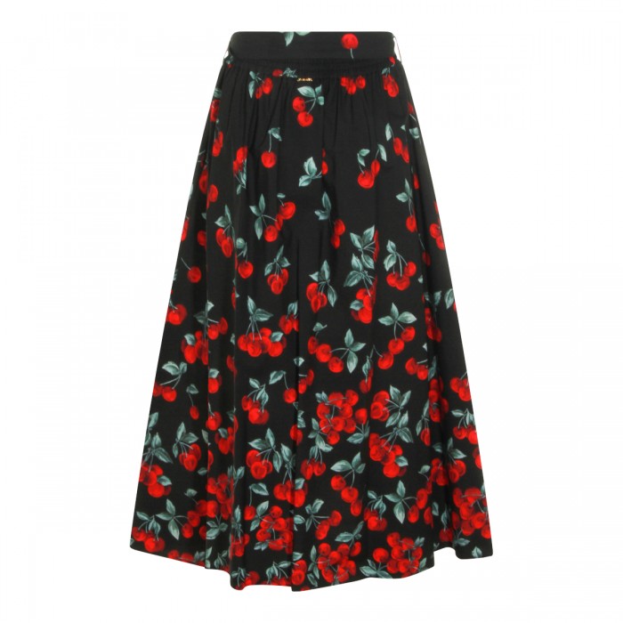 BLACK AND RED COTTON SKIRT 2