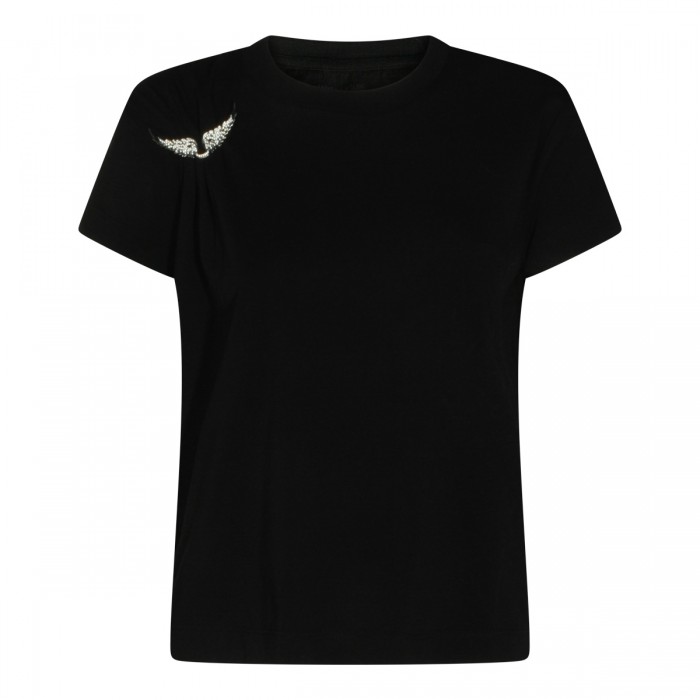 BLACK COTTON T-SHIRT
