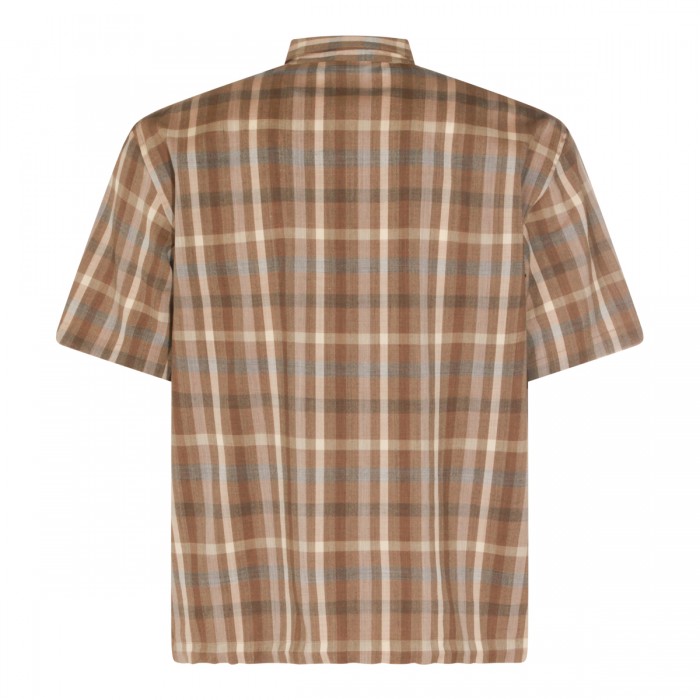 TOP BROWN COTTON CHECK SHIRT 2