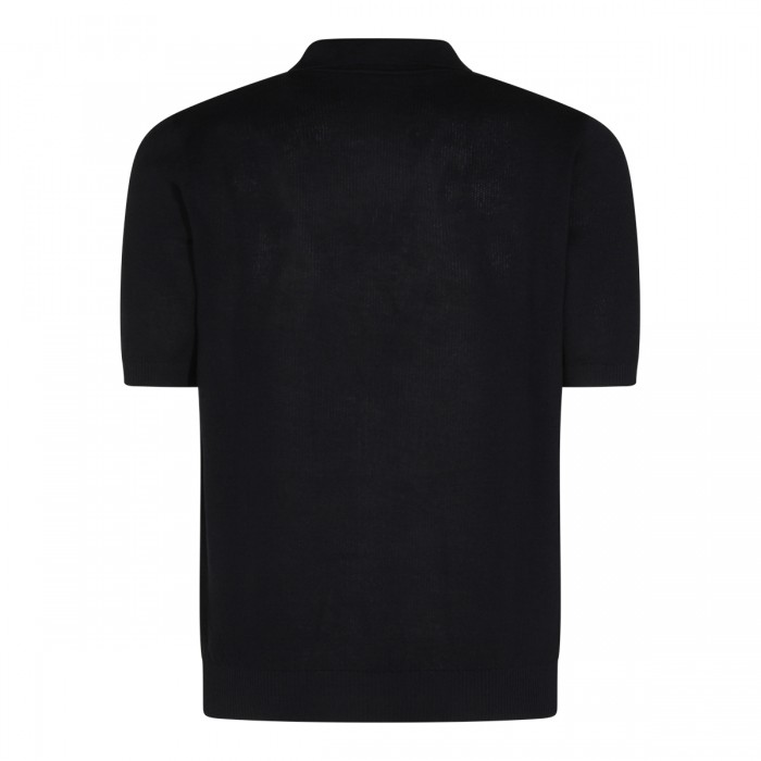 DARK BLUE COTTON POLO SHIRT 2