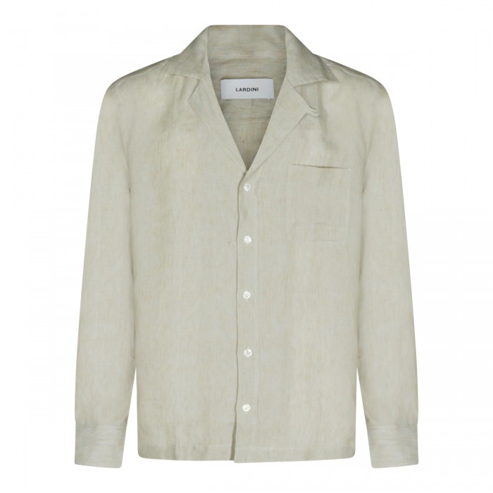 WHITE BEIGE LINEN SHIRT