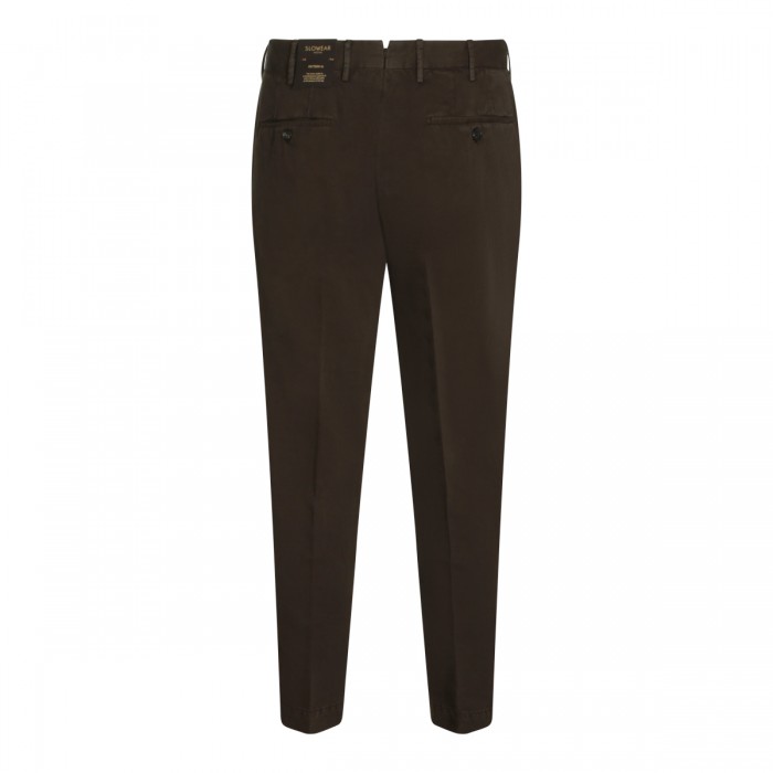 DARK BROWN COTTON PANT 2