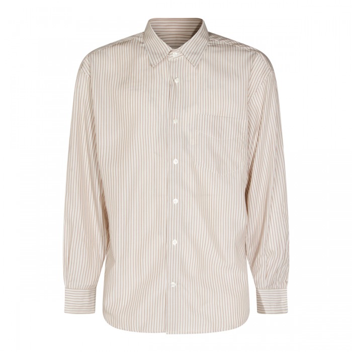 BEIGE AND WHITE SHIRT