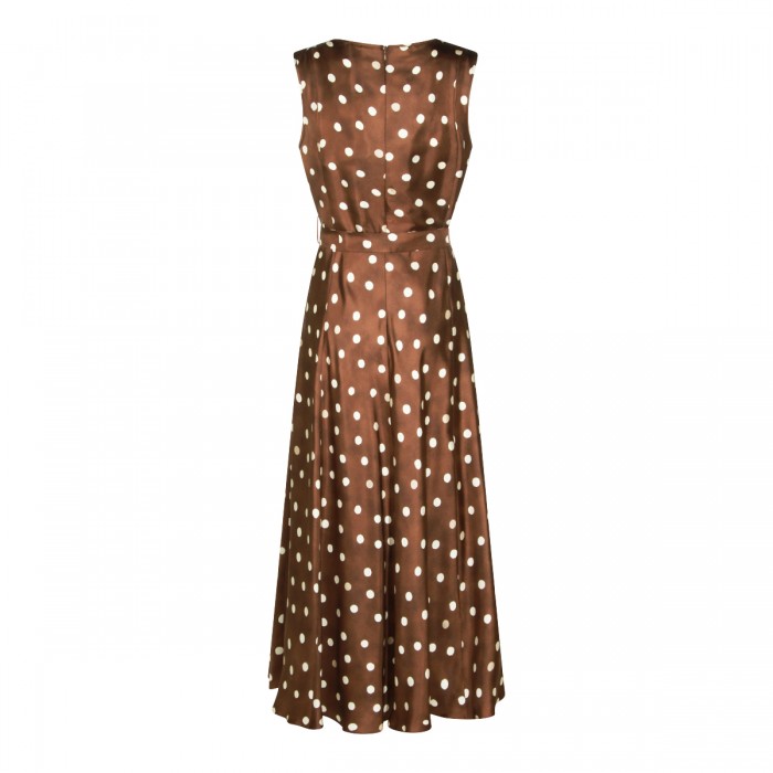 BROWN SILK MARTINA DRESS 2