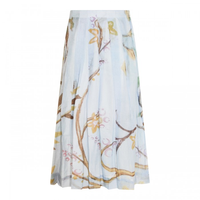 LIGHT BLUE SILK SKIRT