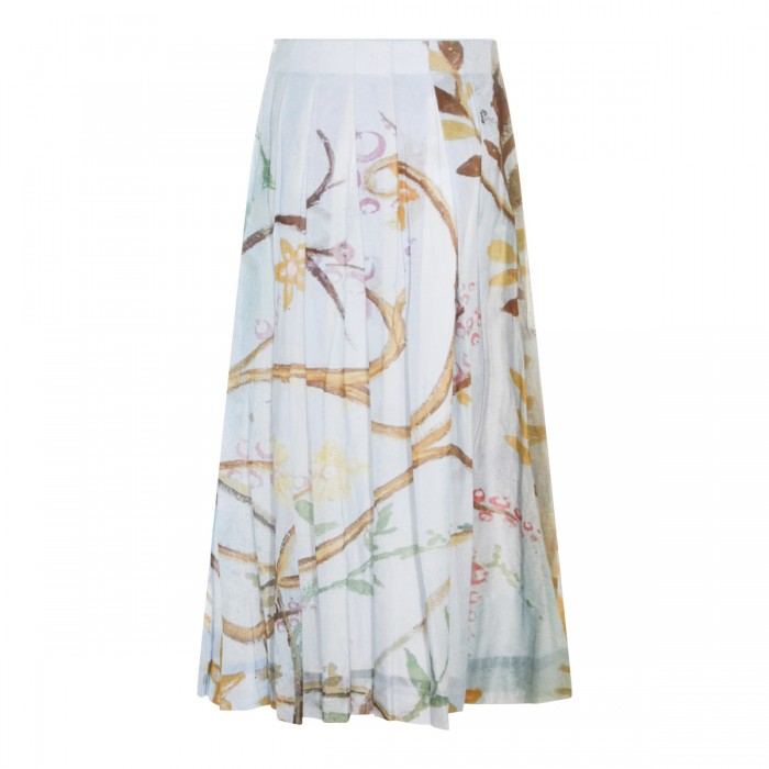 LIGHT BLUE SILK SKIRT 2