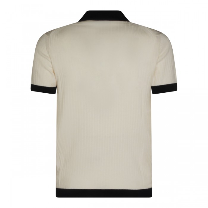 WHITE AND BLACK COTTON POLO... 2