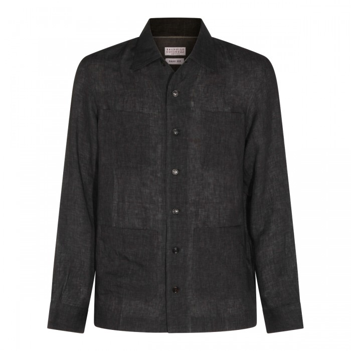 DARK GREY LINEN SHIRT