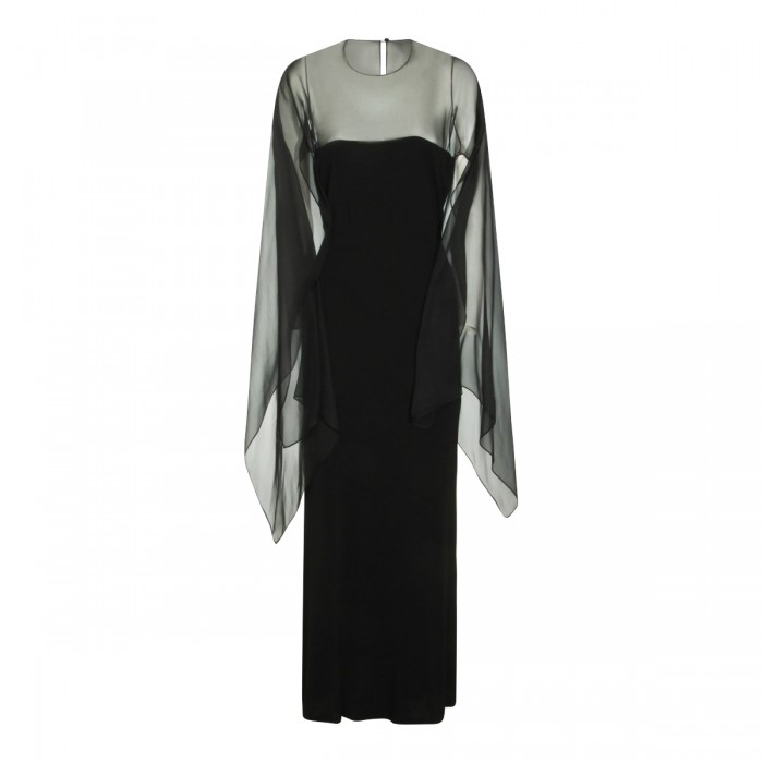 BLACK VISCOSE DRESS