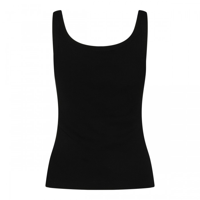 BLACK COTTON STRETCH TOP 2