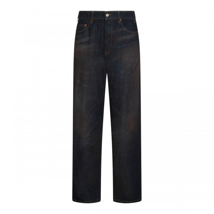 DARK BLUE COTTON JEANS