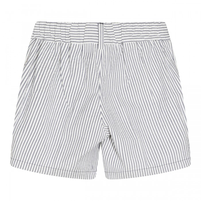 WHITE AND BLUE COTTON SHORTS 2