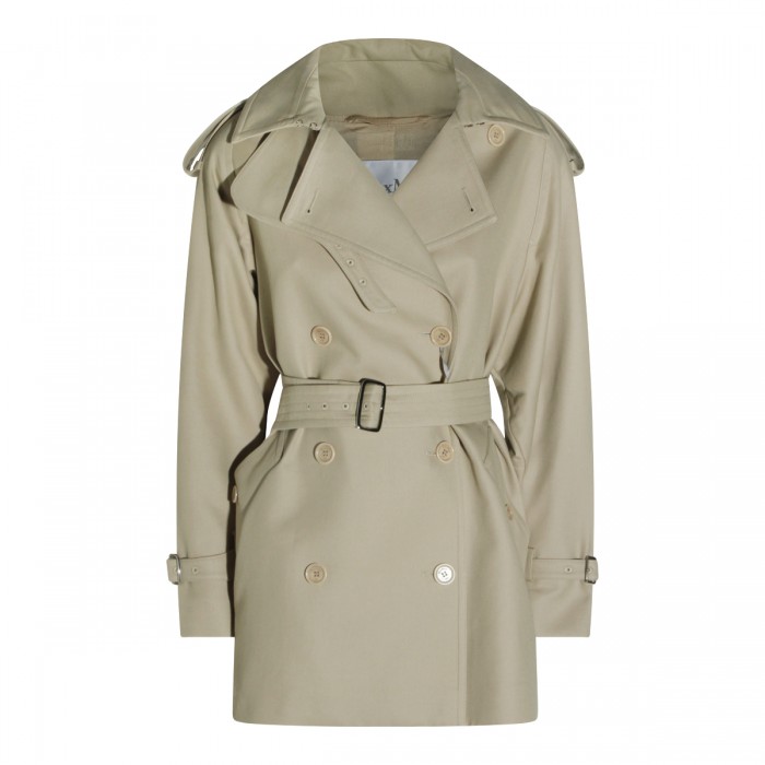 BEIGE COTTON TRENCH COAT