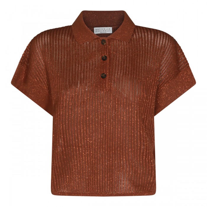 BROWN COTTON KNITWEAR