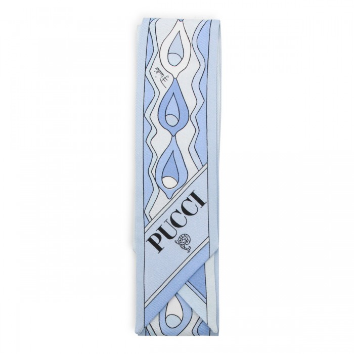 LIGHT BLUE SILK SCARVES