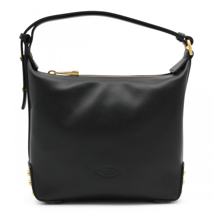 BLACK LEATHER SHOULDER BAG