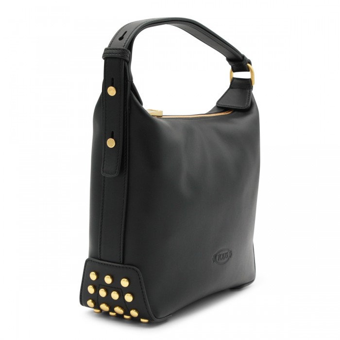 BLACK LEATHER SHOULDER BAG 2
