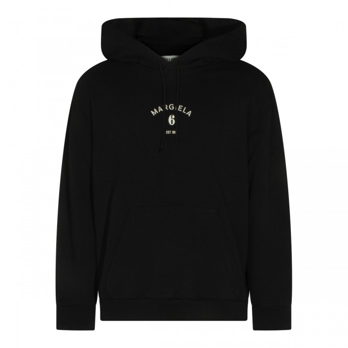 BLACK COTTON SWEATSHIRT