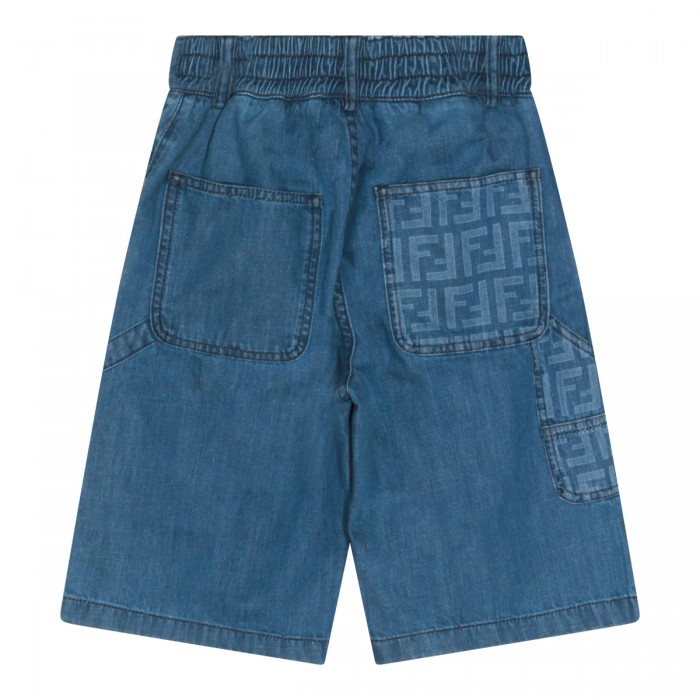 DARK BLUE COTTON SHORTS 2