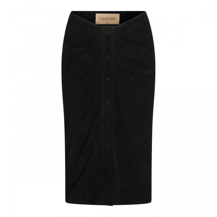 BLACK SILK SKIRT