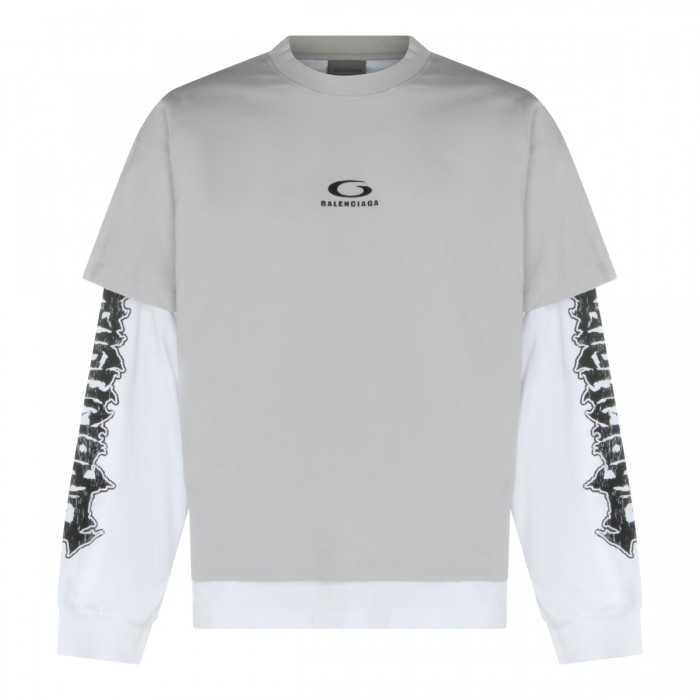 LIGHT GREY COTTON T-SHIRT