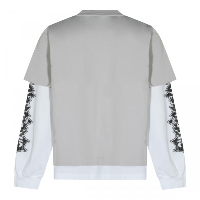 LIGHT GREY COTTON T-SHIRT 2