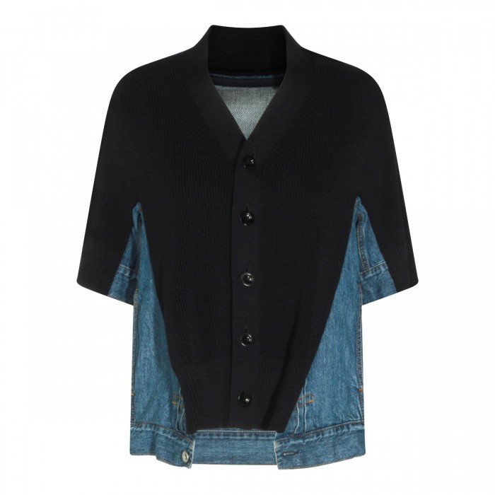 DARK BLUE AND DENIM KNITWEAR