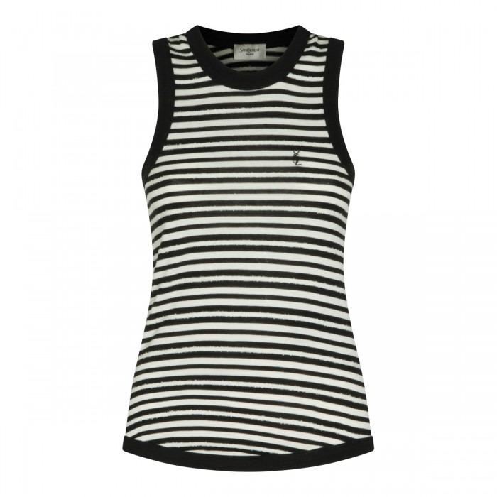 BLACK AND WHITE COTTON TOP