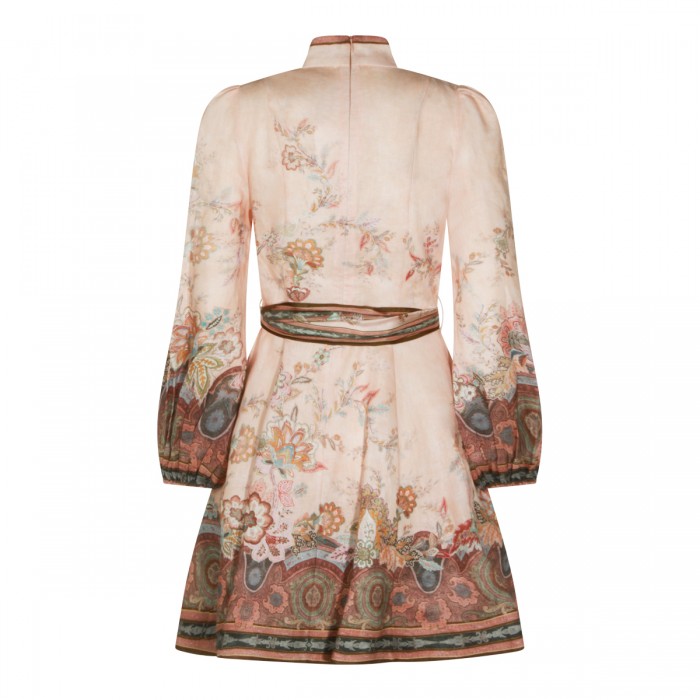 PINK LINEN MINI DRESS 2