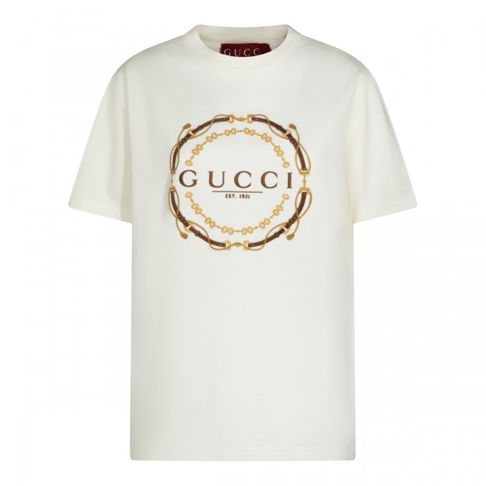 WHITE COTTON T-SHIRT