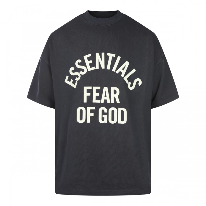 DARK GREY COTTON T-SHIRT