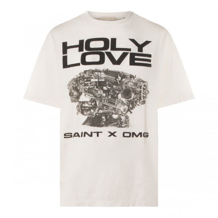 WHITE COTTON T-SHIRT