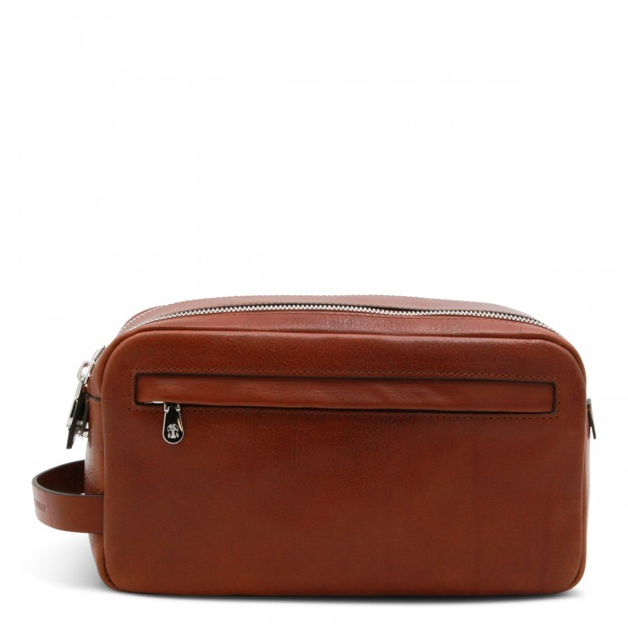 BROWN LEATHER POUCHE