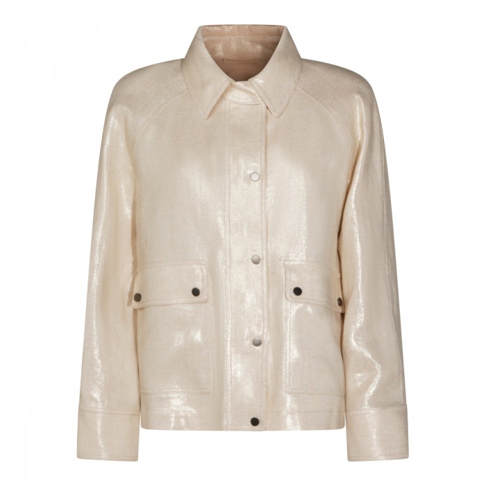 CREAM LINEN CASUAL JACKET