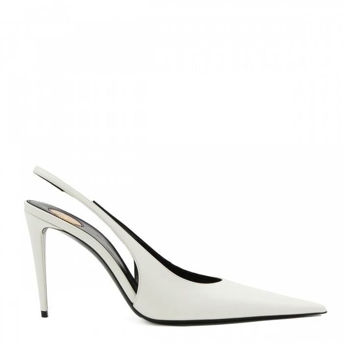 WHITE LEATHER PUMPS