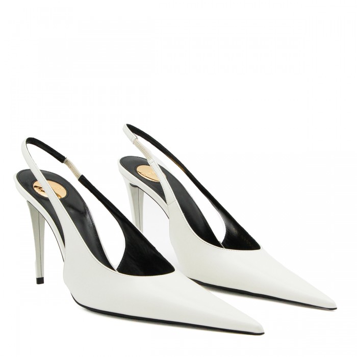 WHITE LEATHER PUMPS 2