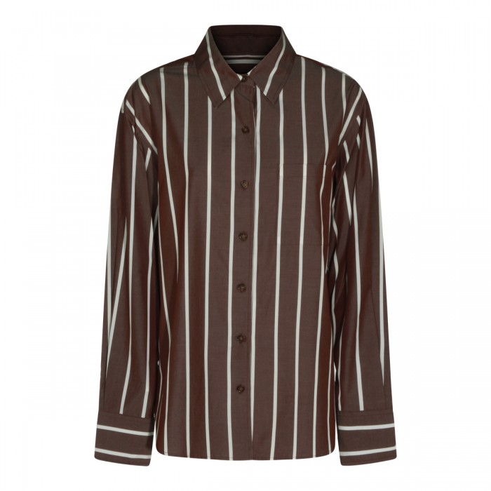 CREAM AND BROWN COTTON...