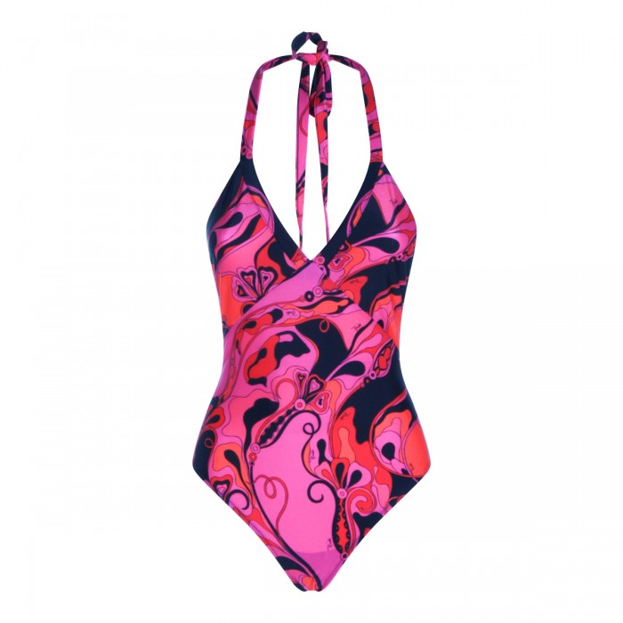 FUCHSIA AND BLACK SWIMSUIT