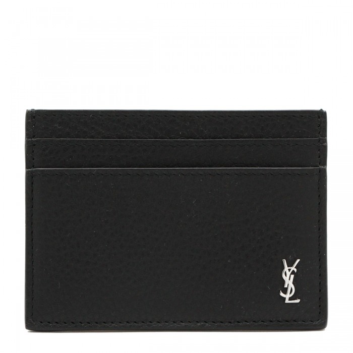 BLACK LEATHER CARD HOLDER
