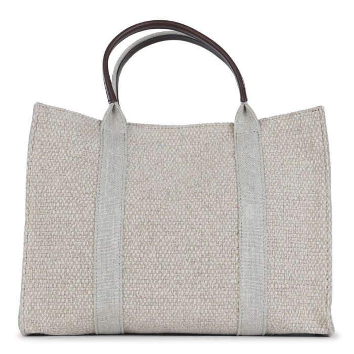 BEIGE CANVAS GEORGIA TOTE BAG
