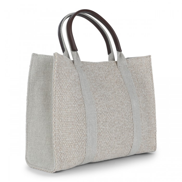 BEIGE CANVAS GEORGIA TOTE BAG 2