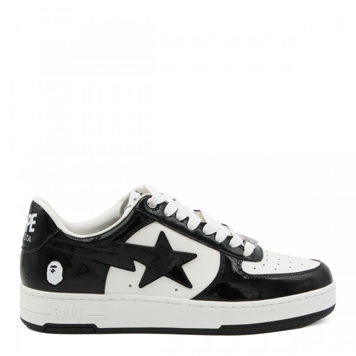 BLACK AND WHITE LEATHER A...