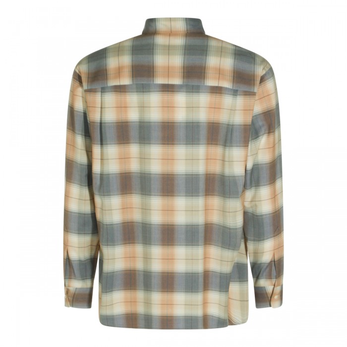 LIGHT BROWN CHECK WOOL SHIRT  2