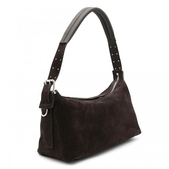 EBONY BROWN LEATHER BELTED... 2