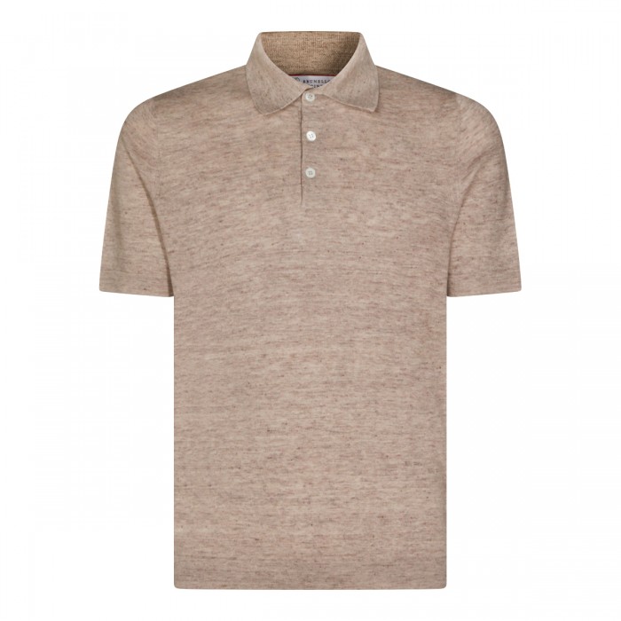 BEIGE LINEN COTTON BLEND...